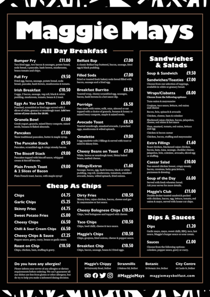 Maggie Mays Menu Breakfast