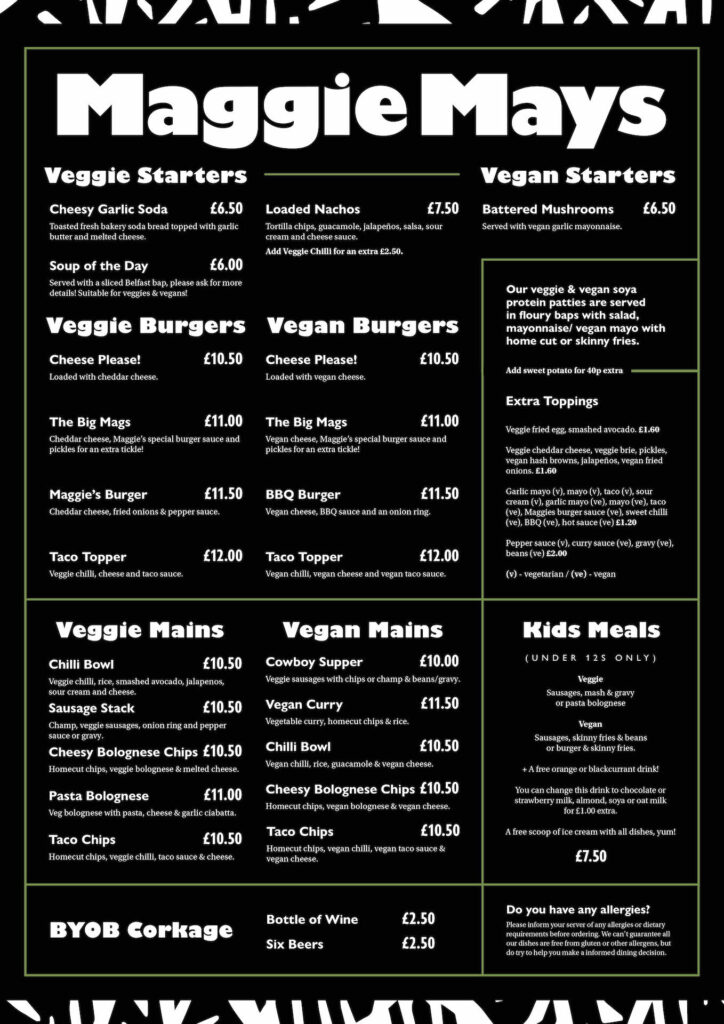 Maggie Mays Menu Veggie Starters